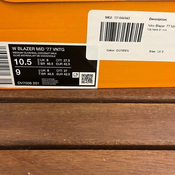 Nike Blazer Mid’ 77 Vintage Suede Medium Olive Women Size 10.5(DV7006-201) - Picture 12 of 12